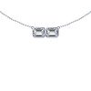 Серебряное колье Midnight с фианитами в огранке Эмеральд Miestilo