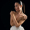 Серебряное колье-галстук PURITY с белыми топазами Miestilo