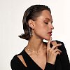 Серебряный кафф с цепями, луной и фианитами Miestilo