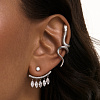 Серебряные серьги с фианитами Miestilo