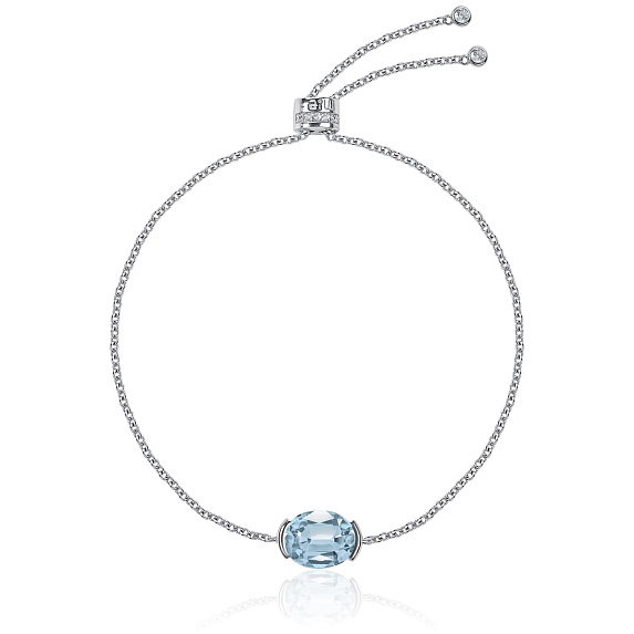 Серебряный браслет PURITY с топазом Sky Miestilo