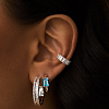 Серебряные серьги-кольца PURITY с London топазом Miestilo