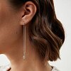 Серебряные серьги-цепочки со звездой и фианитами Isida Miestilo