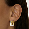 Серьги из серебра биколор Miestilo