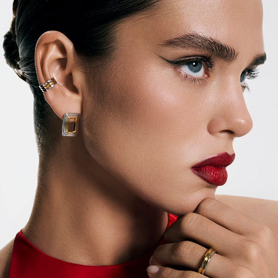 Серьги из серебра биколор Miestilo