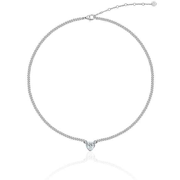 Серебряное колье с фианитом Angel Miestilo