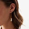 Позолоченные серьги из серебра с барочным жемчугом Miestilo