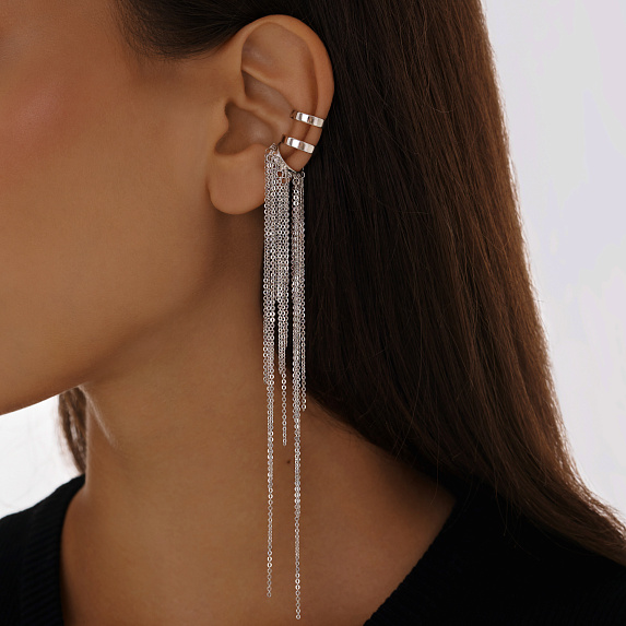 Кафф из серебра с цепями Miestilo