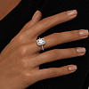 Серебряное кольцо Midnight с фианитами в огранке Эмеральд Miestilo