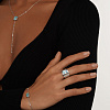 Серебряное кольцо Midnight с голубым фианитом в огранке Эмеральд Miestilo