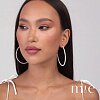 Позолоченные серьги-кольца из серебра с натуральным жемчугом Miestilo