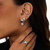 Серебряный кафф PURITY с белыми топазами Miestilo