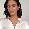 Серебряные серьги с фианитами Miestilo