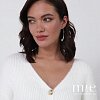 Серьги-кольца из серебра с фианитами Miestilo