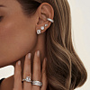 Серебряный кафф с фианитами Miestilo