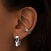 Серебряные прямоугольные серьги PURITY с London топазом Miestilo