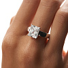 Серебряное кольцо Kelly с фианитом Miestilo