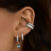 Серебряный базовый кафф с фианитами Miestilo