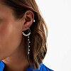 Серьги цепочки из серебра с натуральным жемчугом Miestilo