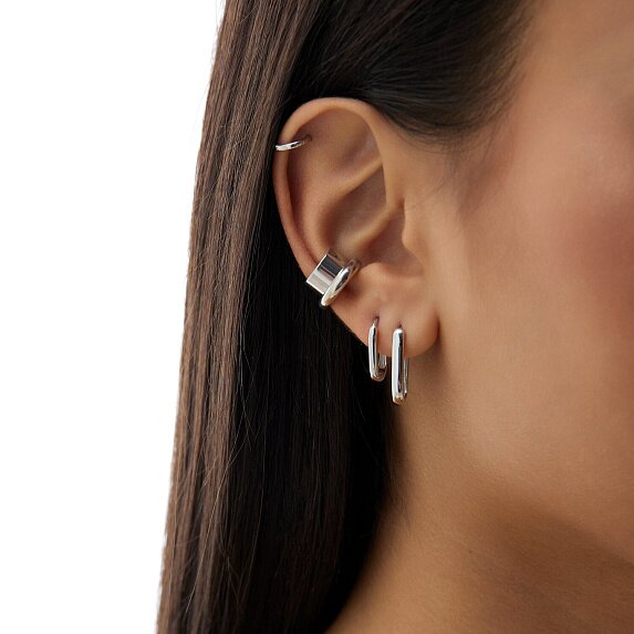 Базовые серьги из серебра Miestilo