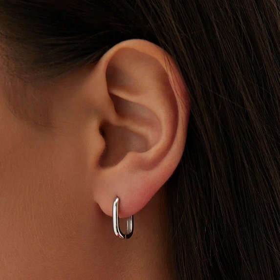 Базовые серьги из серебра Miestilo