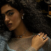 Серебряное кольцо Kelly с фианитом Miestilo