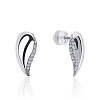 Серебряные серьги-капли с фианитами Miestilo