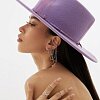 Серебряная крупная моносерьга с цепями и фианитами "Невесомость" Miestilo