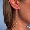 Серьги цепочки из серебра с натуральным жемчугом Miestilo