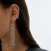 Длинные серебряные серьги с цепями и фианитами "Невесомость" Miestilo
