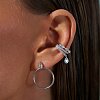 Кафф из серебра с фианитами с каплей Miestilo