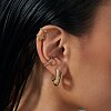 Позолоченные серьги из серебра с фианитами Miestilo