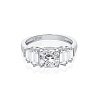 Серебряное кольцо с фианитами Baguette Miestilo