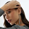Длинные серебряные серьги с цепями и фианитами "Невесомость" Miestilo