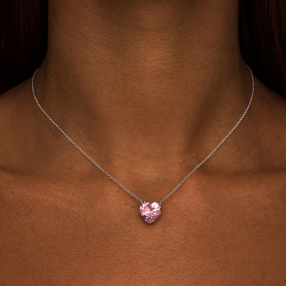 Серебряное колье SWEETHEART с подвеской-сердцем Miestilo
