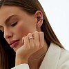 Серебряные серьги-гвоздики с фианитами 7мм Miestilo