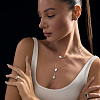 Серебряное колье-галстук PURITY с белыми топазами Miestilo