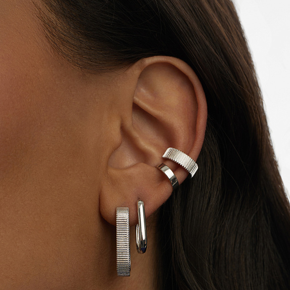 Базовые серьги из серебра Miestilo