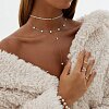 Серебряное колье-галстук с натуральным жемчугом Miestilo