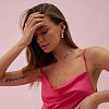 Серебряное колье-галстук с фианитами Miestilo