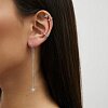 Серебряные серьги-цепочки со звездой и фианитами Isida Miestilo