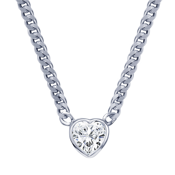 Серебряное колье с фианитом Angel Miestilo