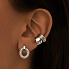 Серебряные серьги–пусеты с фианитами Miestilo