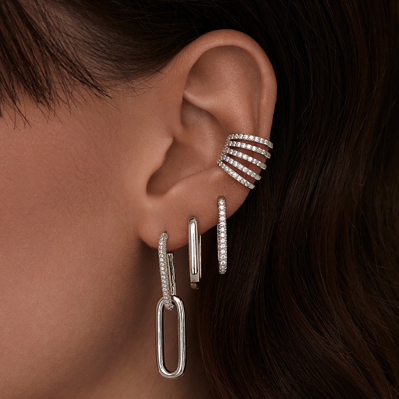Базовые серьги из серебра Miestilo