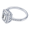 Серебряное кольцо Midnight с фианитами в огранке Эмеральд Miestilo